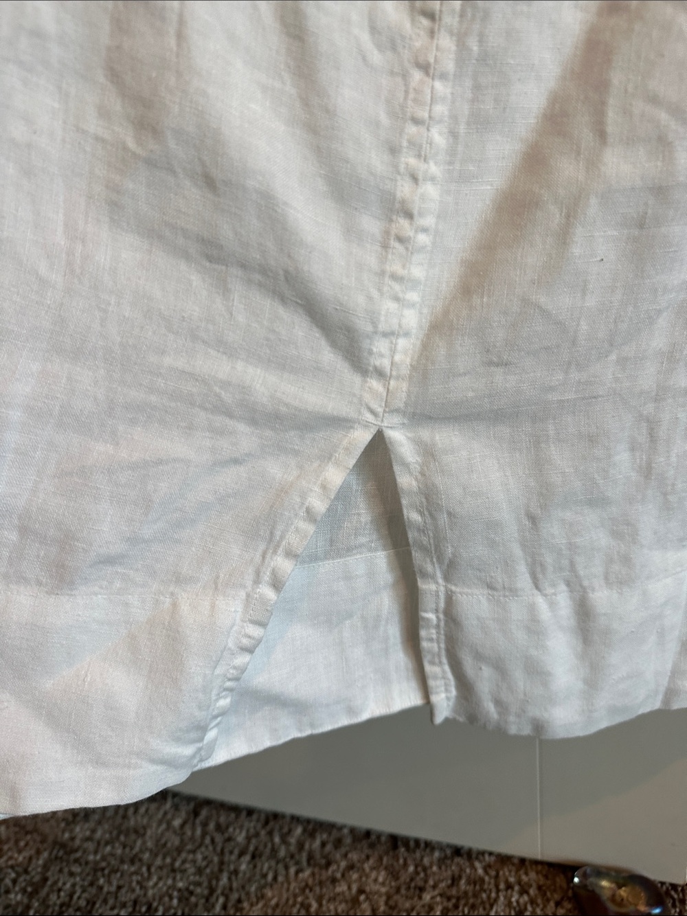 Bella Dahl White Linen Cropped Tank Top - Picture 8 of 8
